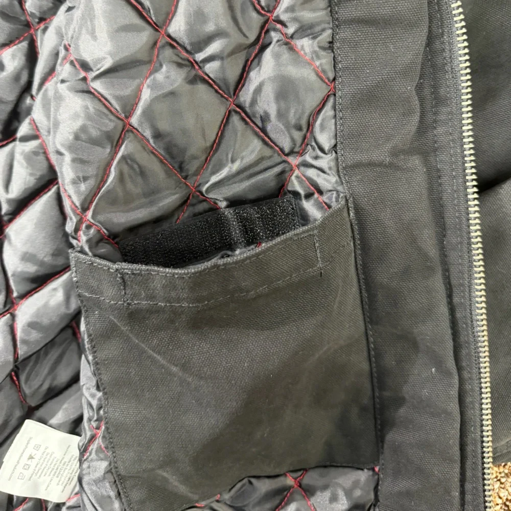Snap-On Black Canvas Workwear Bomber with Red Lettering - Picture 4 of 16